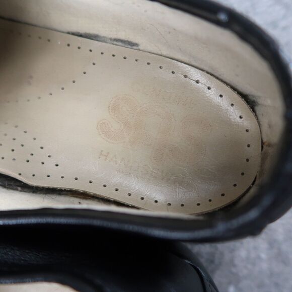 Sas Shoes Womens 9 Bounce Lace Up Moc Comfort Classic Leather Black Career Wedge - Picture 15 of 15